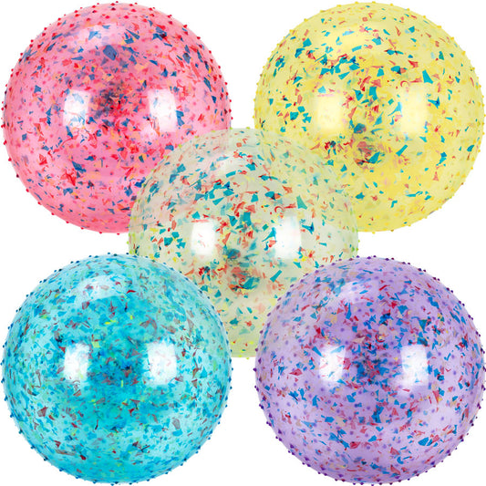 18in Inflatable Assorted Confetti Knobby Balls