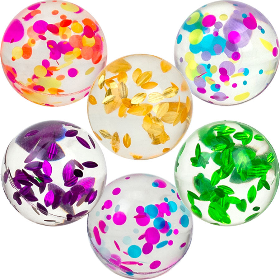 27 mm Confetti Mix Assorted Bouncy Balls | Gumball.com