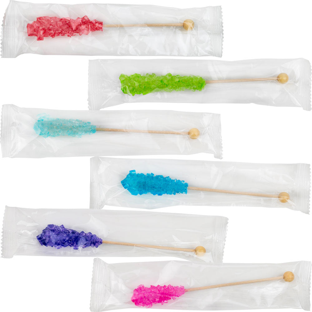 Assorted Unwrapped Rock Candy On A Stick