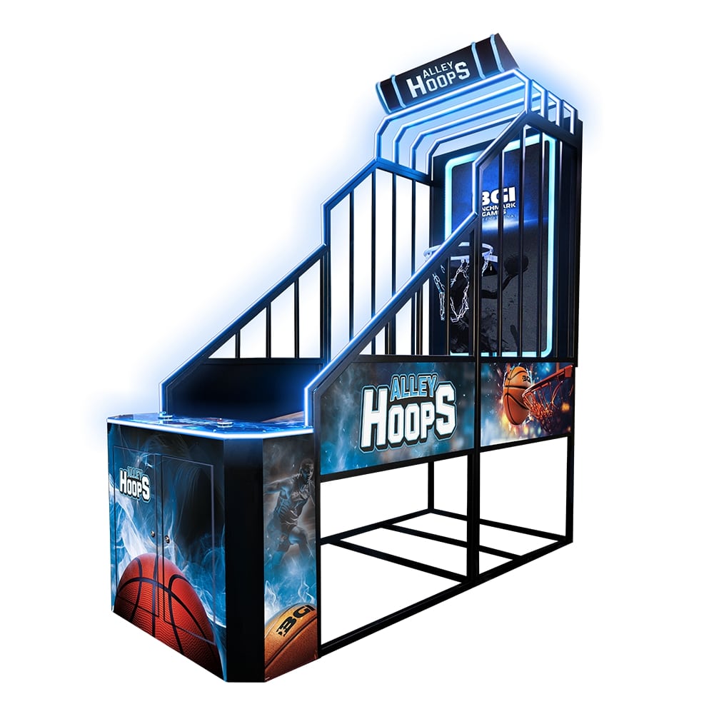 Alley Hoops Standard Basketball Arcade Game Product Image Left Angle View