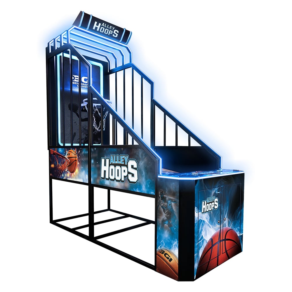 Alley Hoops Standard Basketball Arcade Game Product Image Right Angle View