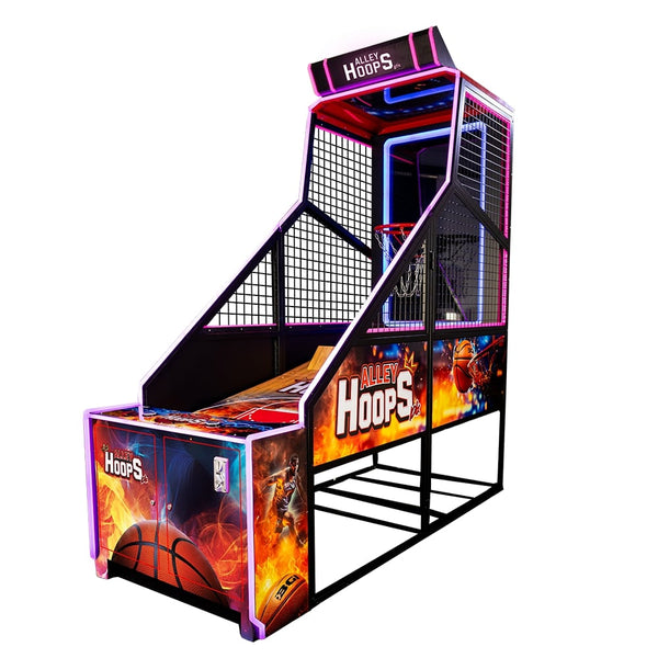 Alley Hoops Deluxe Basketball Arcade Game Product Image Left Angle View