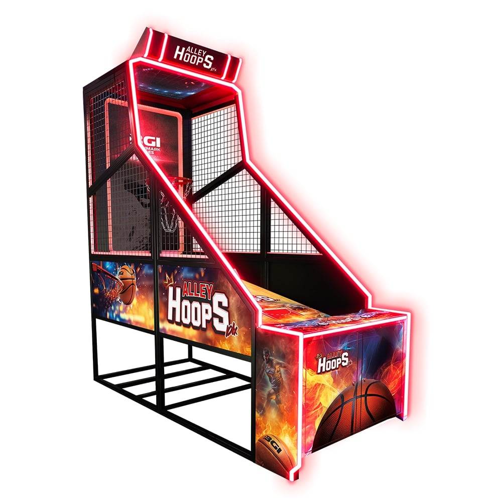 Alley Hoops Deluxe Basketball Arcade Game Product Image Right Angle View