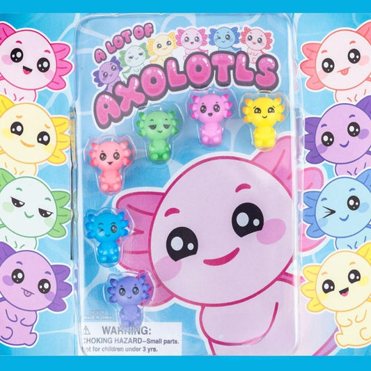 Axolotl Squishes blue display card