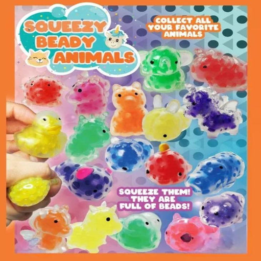 Beady Squishimals orange display card