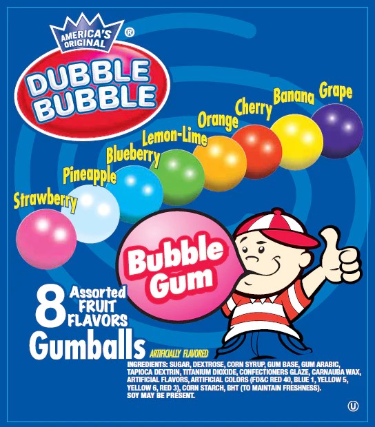 Dubble Bubble Assorted Gumballs (.56"/5800 count)