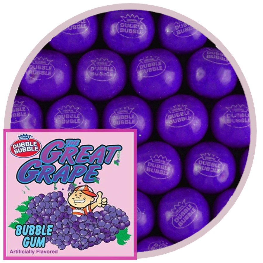 Dubble Bubble Grape Gumballs (1"/850 count)