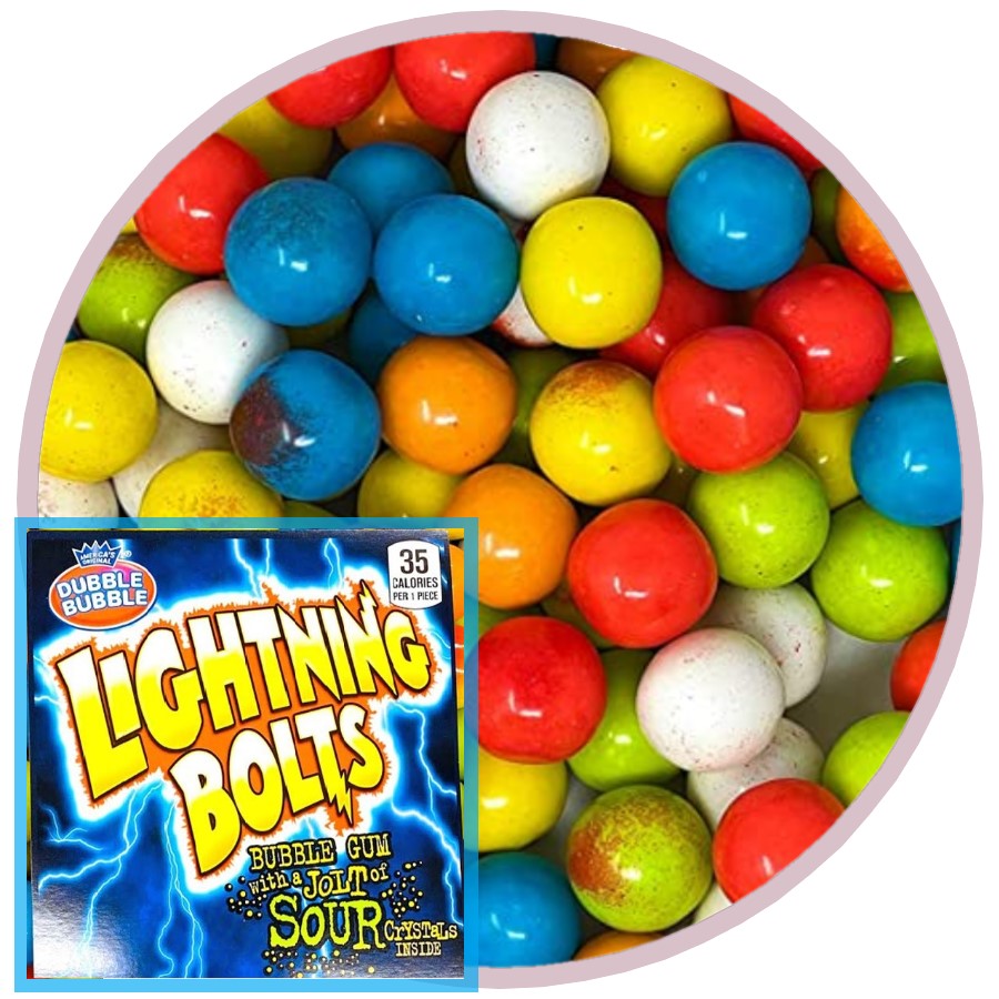 Dubble Bubble Lightning Bolts Gumballs (1"/850 count)