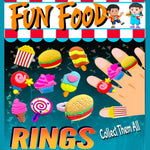 cute colorful display card for Fun food rings