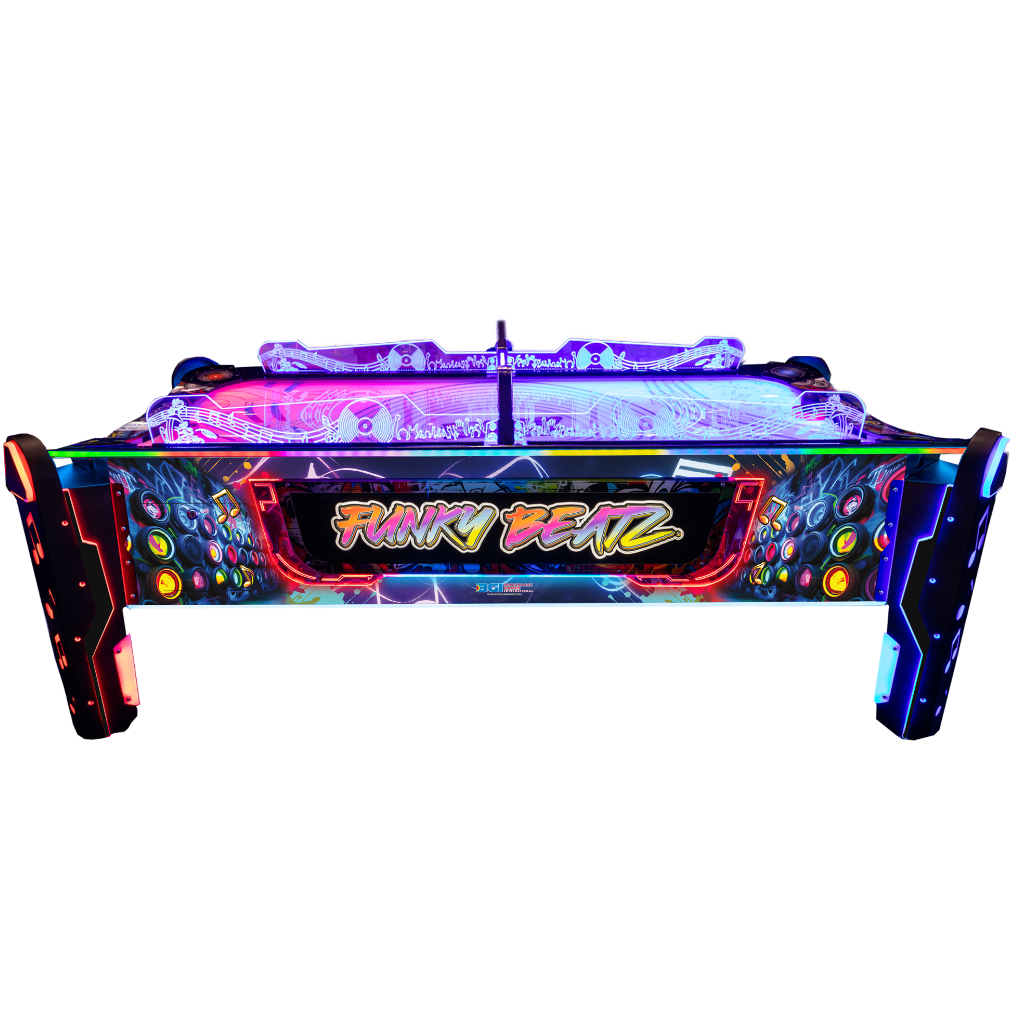 Funky Beatz Curved Air Hockey Table Arcade Game Side View