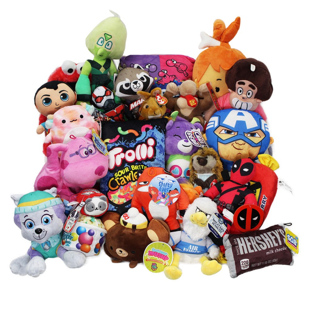 7-12″ HAPPY MEDIUM 100% LICENSED PLUSH MIX -100 CT