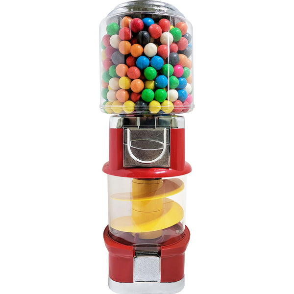 Mini Spiral Gumball Machine Product Image 25 cent 1 quarter red gum vending