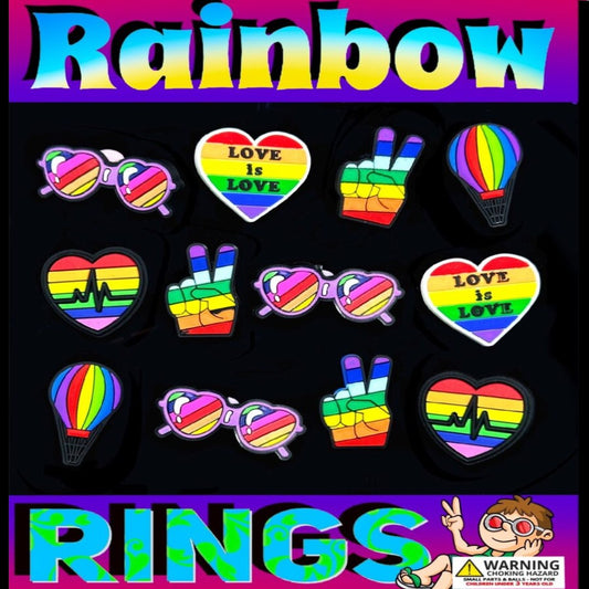 Rainbow Rings 1" Capsules