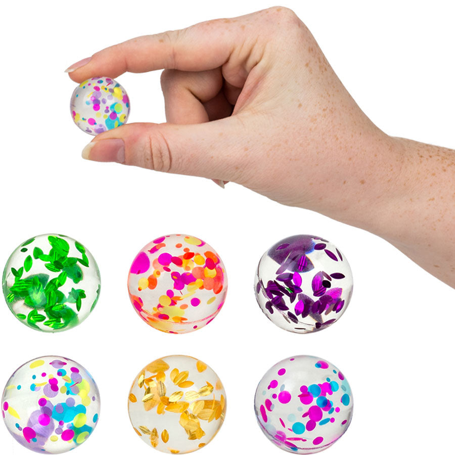 27 mm Confetti Mix Assorted Bouncy Balls | Gumball.com