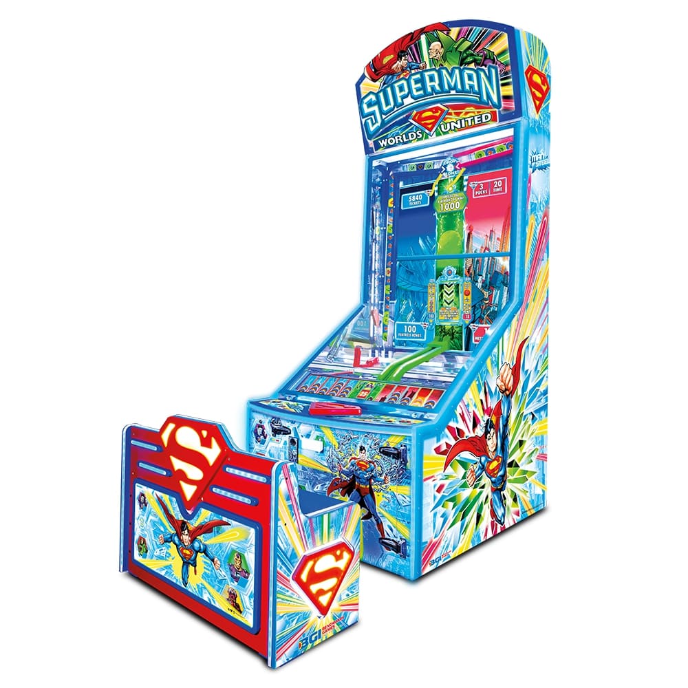 Superman Worlds United Arcade Game Product Image Angle View