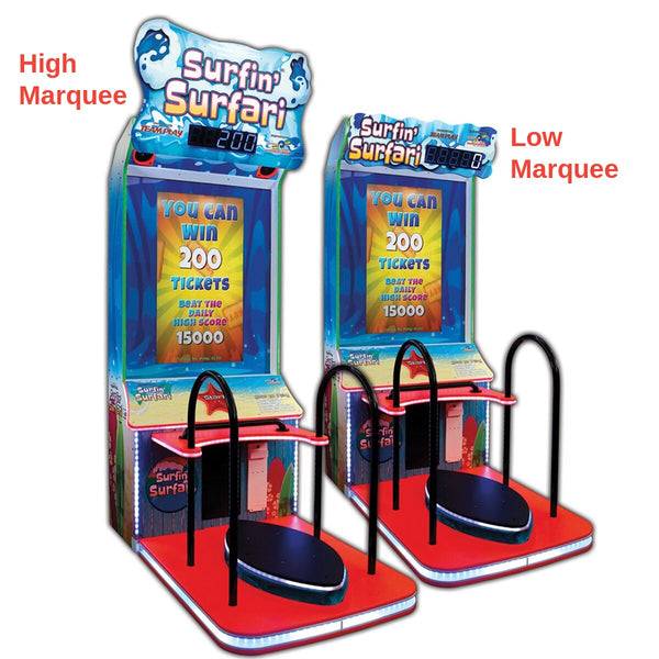 Surfin Safari Arcade Game Novelty Machine High Low Marquee