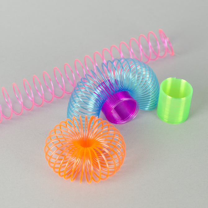 Pink, Blue, Purple, Orange and Green transparent coils