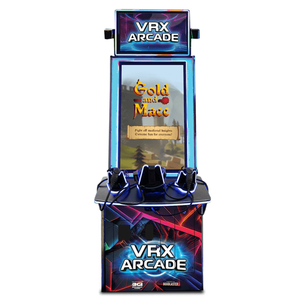 VRX Gold and Mace Virtual Reality Arcade Game VR Novelty Machine Product Image Front View