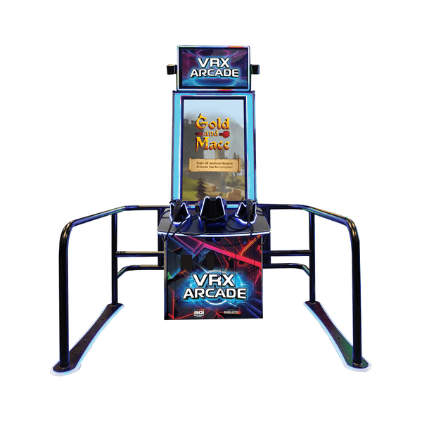 VRX Gold and Mace Virtual Reality Arcade Game with Railings