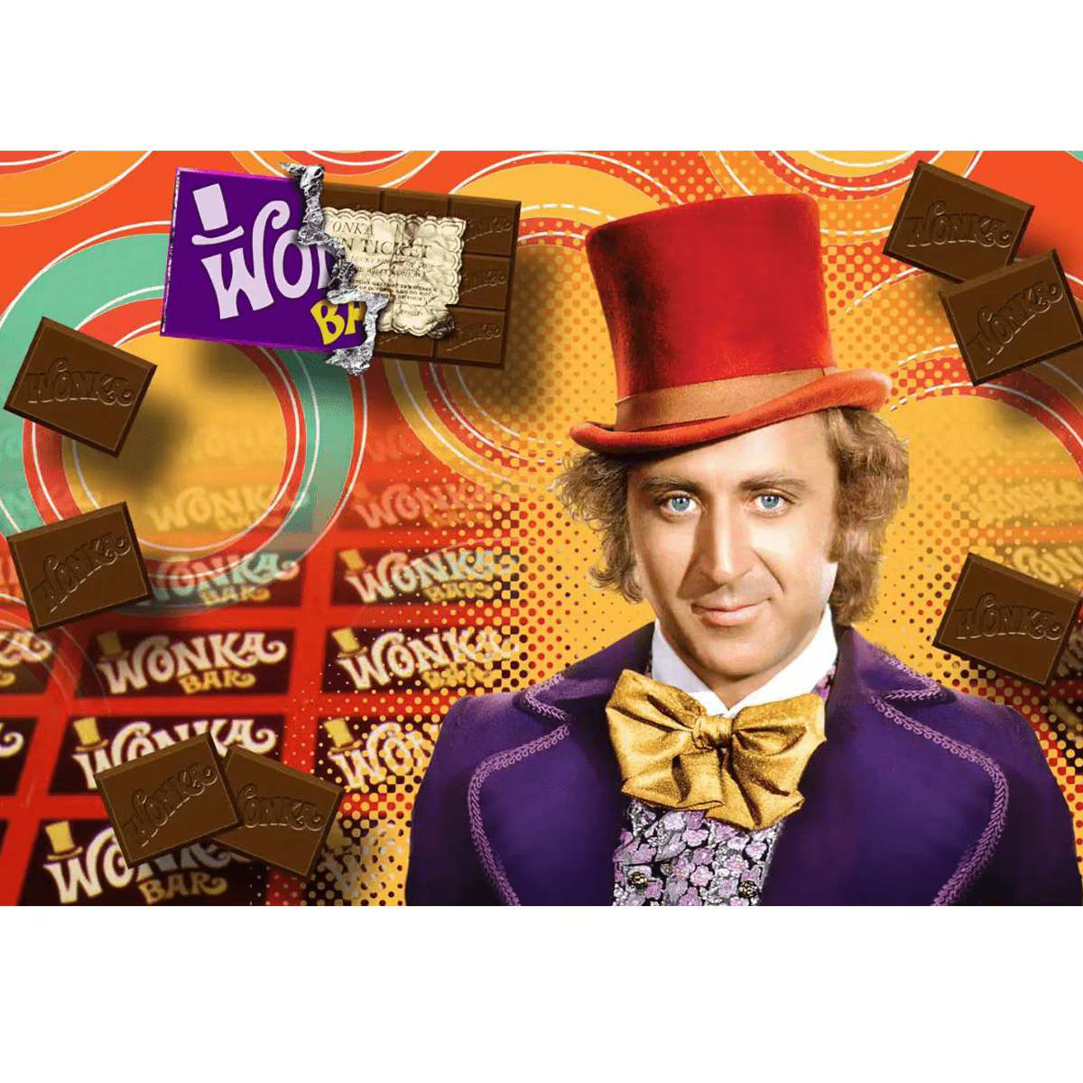 Willy Wonka Charlie and The Chocolate Factory 2 Two Player Novelty Arcade Game Coin Pusher Front Panel