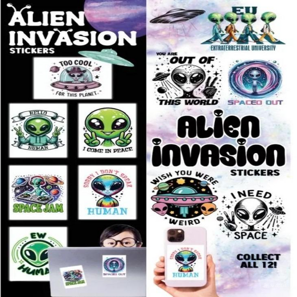 Alien Invasion Stickers