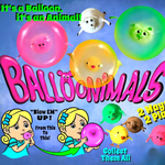 Blue display card for Balloonimals