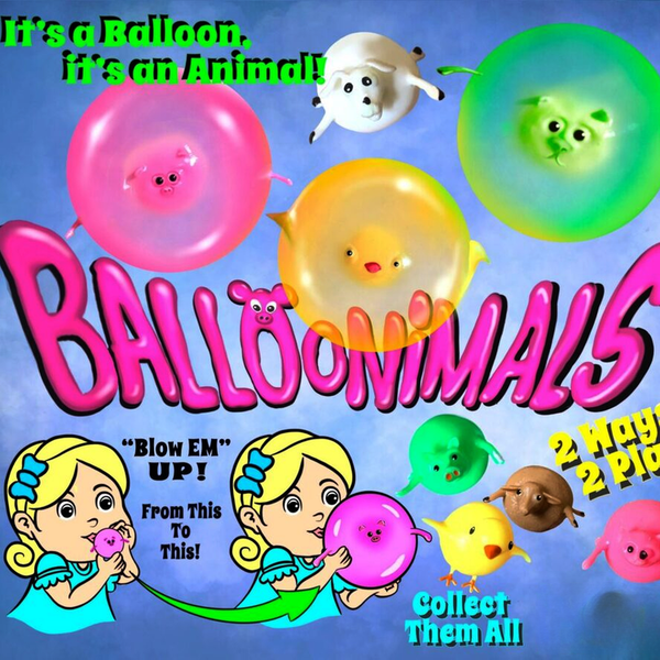 Blue display card for Balloonimals