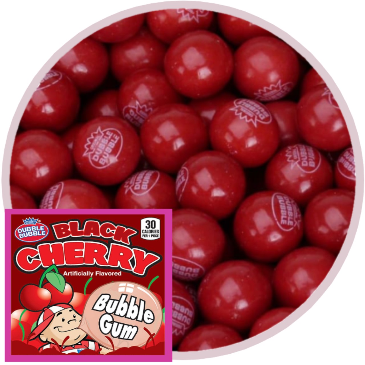 Dubble Bubble Black Cherry Gumballs (1"/850 count)