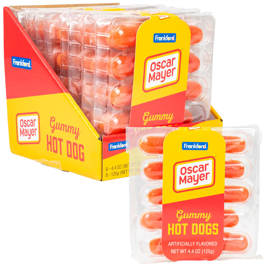 Oscar Mayer Gummy Hot Dogs Display Box 4.4oz