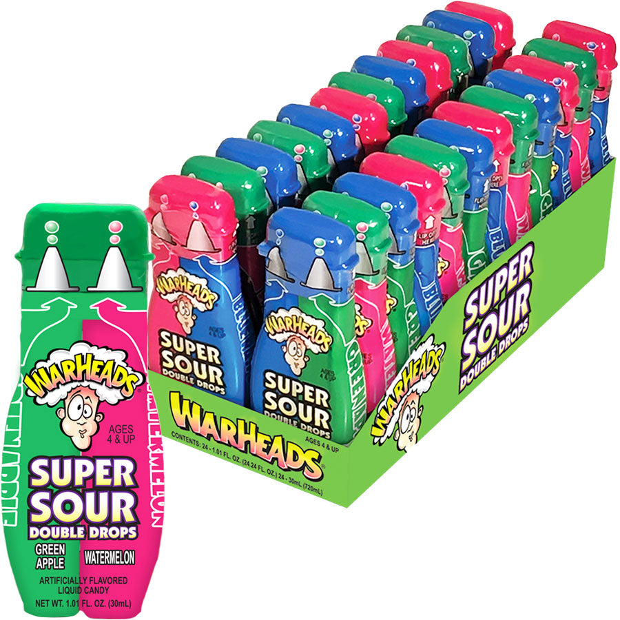 Warheads® Super Sour Double Drops Liquid Candy Display Box