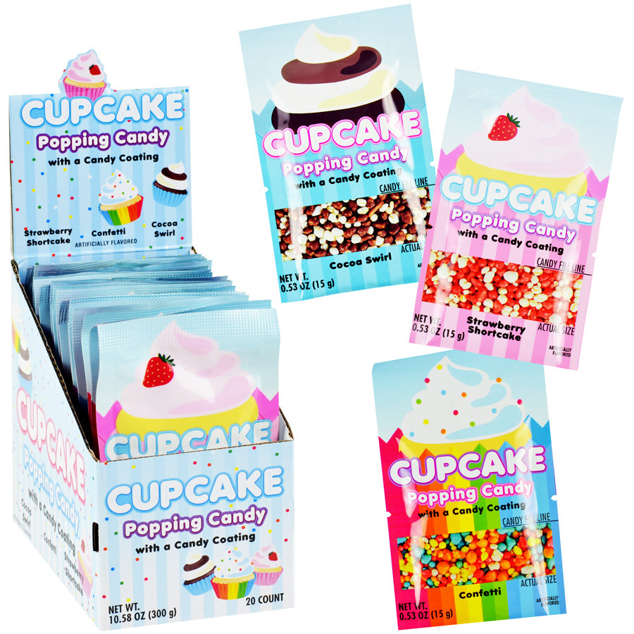 Cupcake Coated Popping Candy Display Box