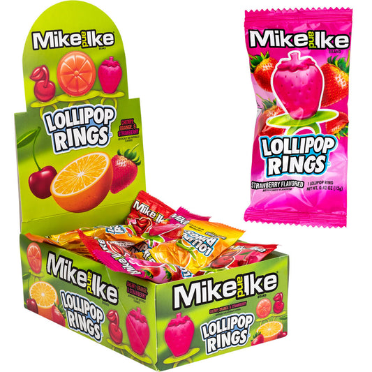 Mike and Ike® Single Lollipop Rings™ (24pcs)