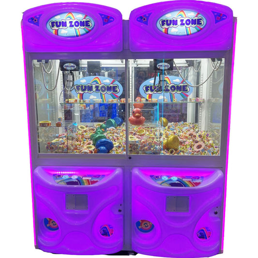 Fun Zone 60" 2-Player Crane Machine Purple Front View