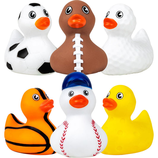 Rubber Sports Ducks 2in