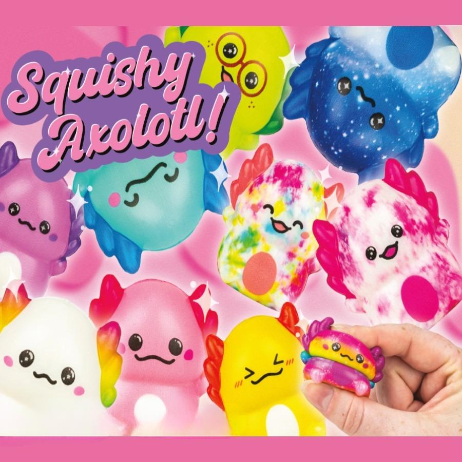 pink display card for Squishy Axolotl