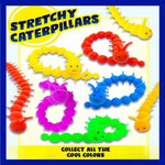 White display card for stretchy caterpillars