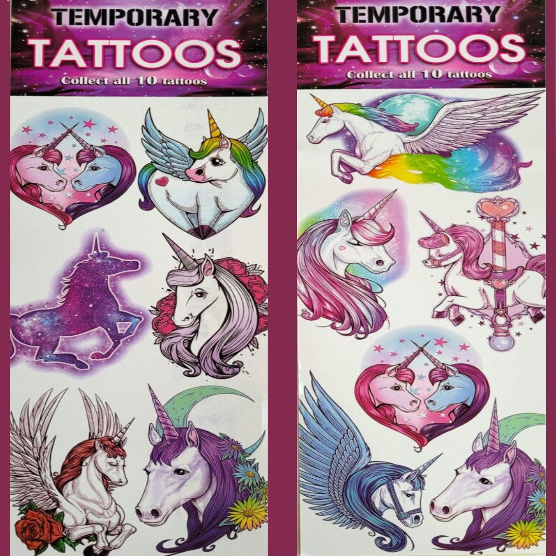 Unicorn #2 Temporary Tattoos