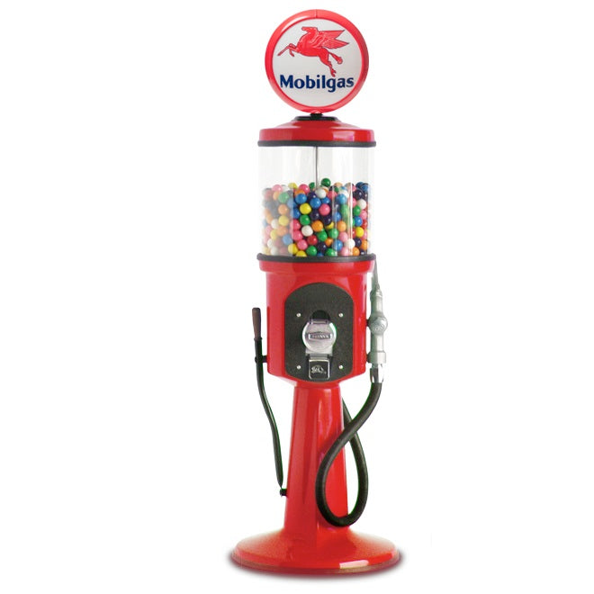 Mobilgas themed 4 foot 2 inch tall gas pump gumball machine