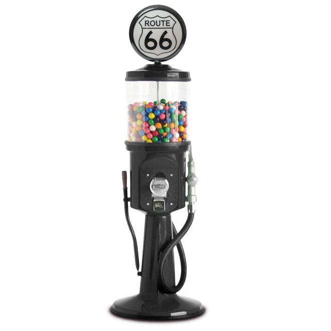 Route 66 themed 4 foot 2 inch tall gas pump gumball machine