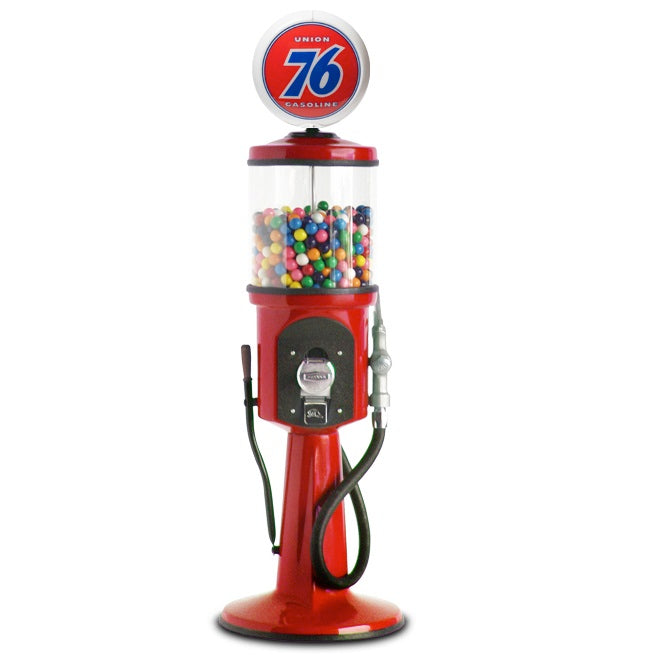 Union 76 themed 4 foot 2 inch tall gas pump gumball machine