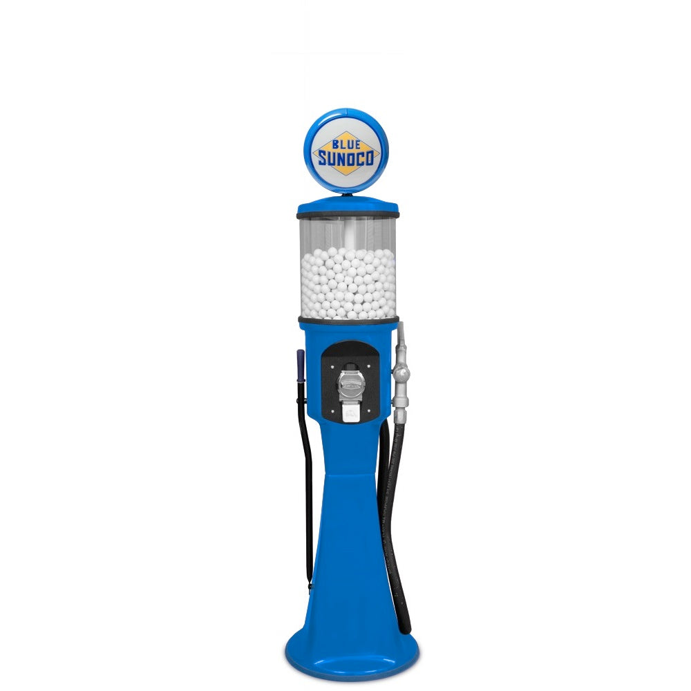 Blue Sunoco themed 5 foot 4 inch tall gas pump gumball machine