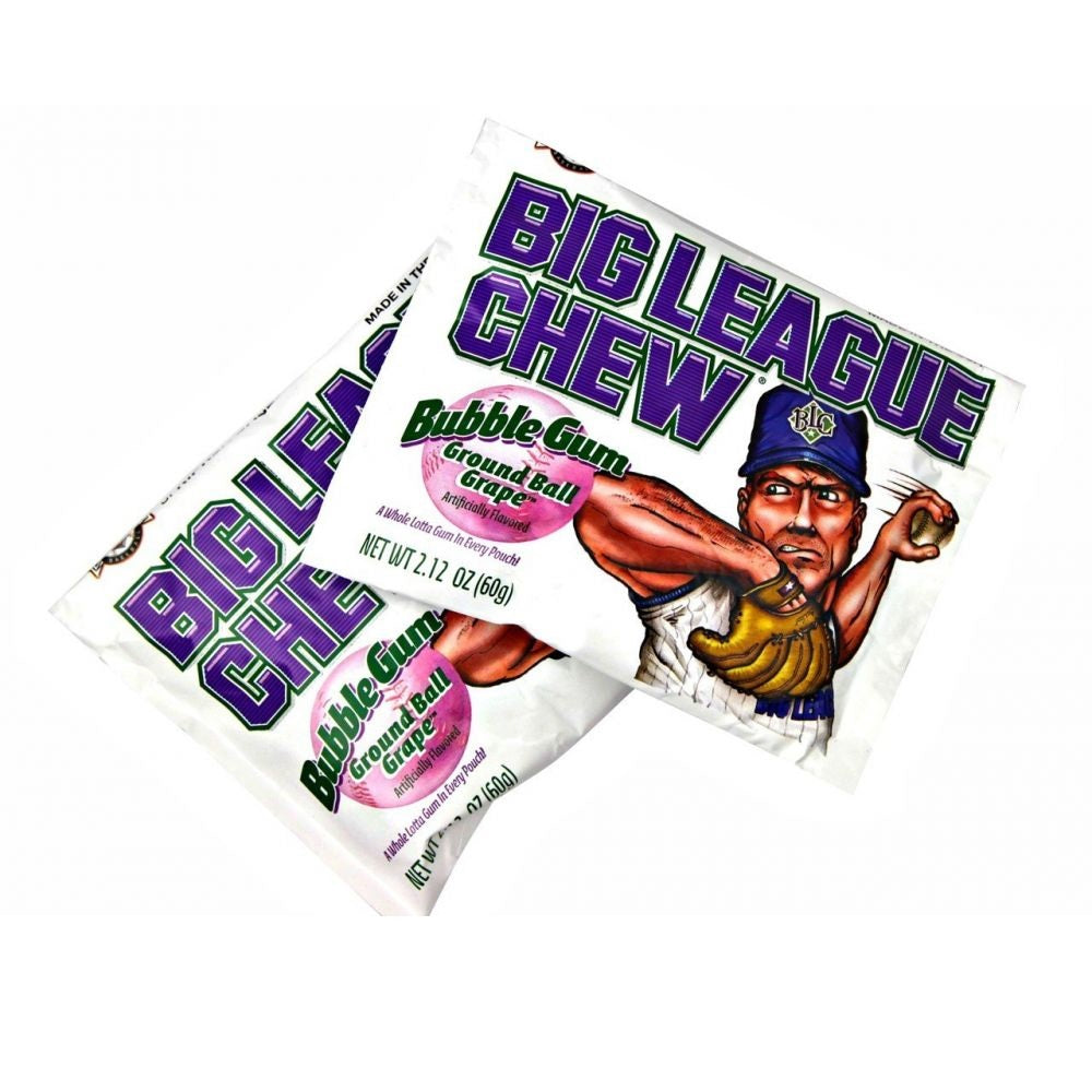 Packing detail for grape flavored Big League Chew