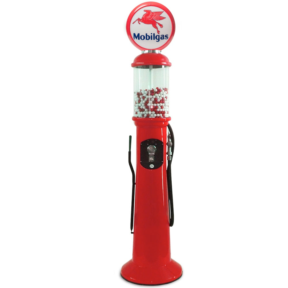 Mobilgas themed 7 foot 6 inch tall gas pump gumball machine