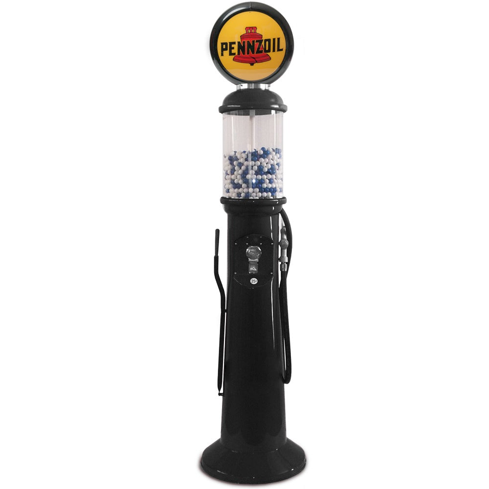 Pennzoil themed 7 foot 6 inch tall gas pump gumball machine