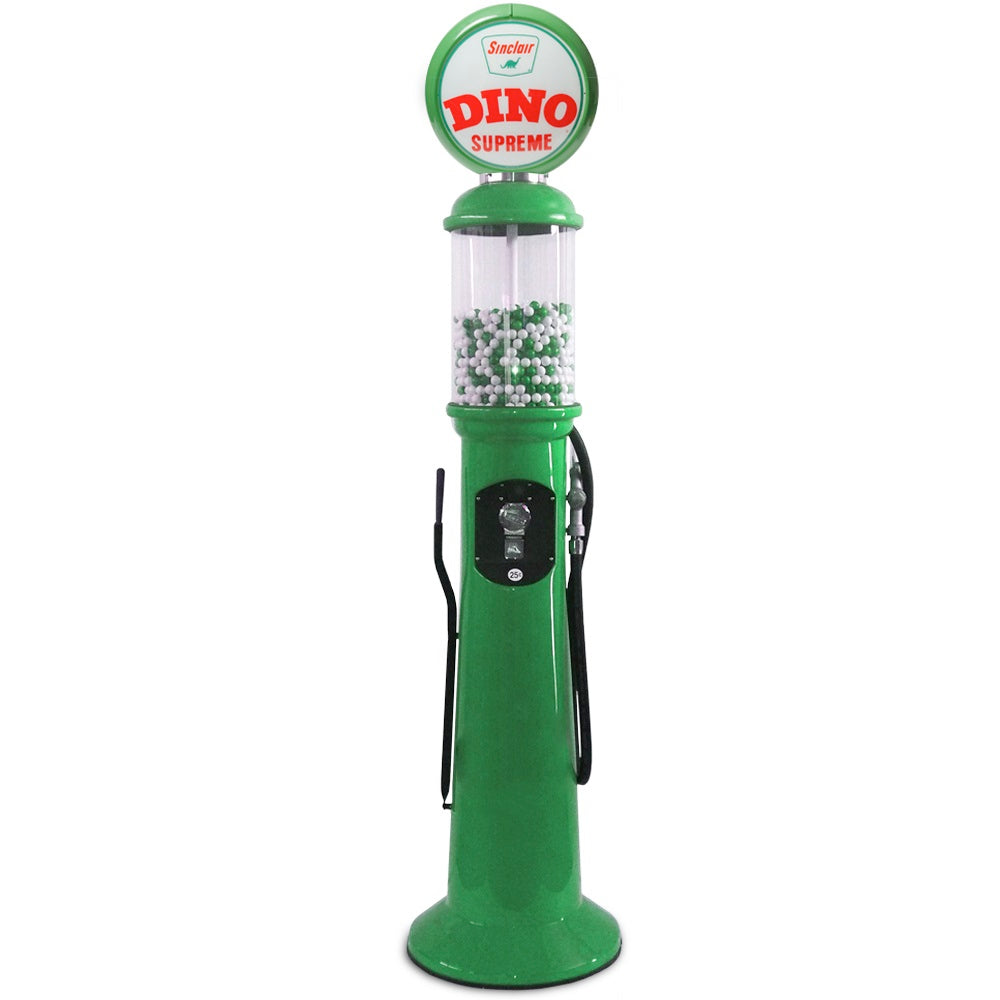 Sinclair Dino Supreme themed 7 foot 6 inch tall gas pump gumball machine