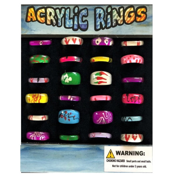 Acrylic Rings 1" Capsules Product Display