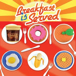 Breakfast is Served 1 inch erasers