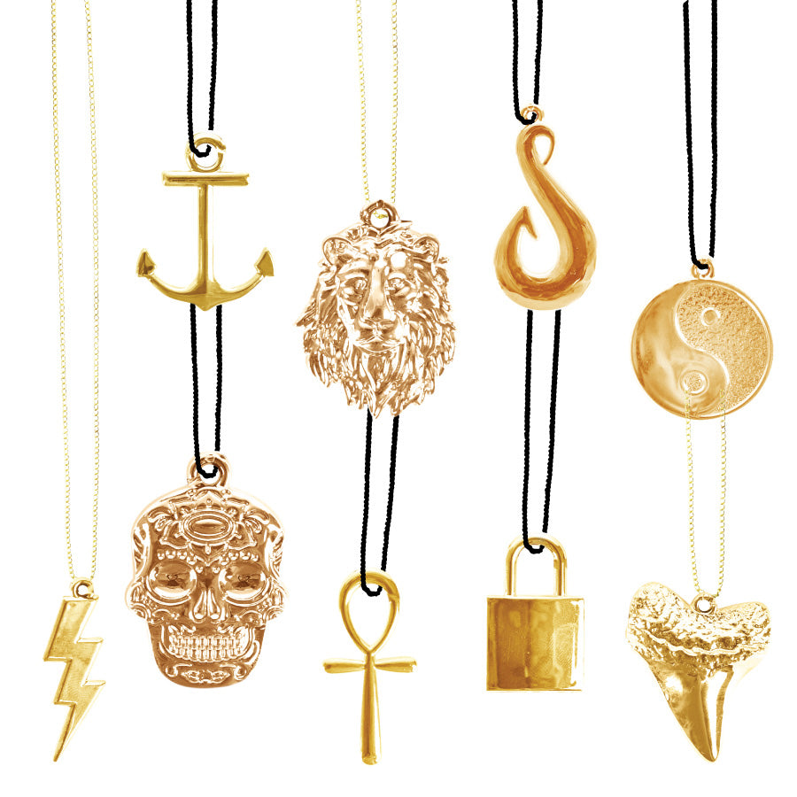 Close up view of Bold Gold Jewelry necklaces 