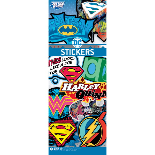 DC Comics Logo Stickers Product Display Back