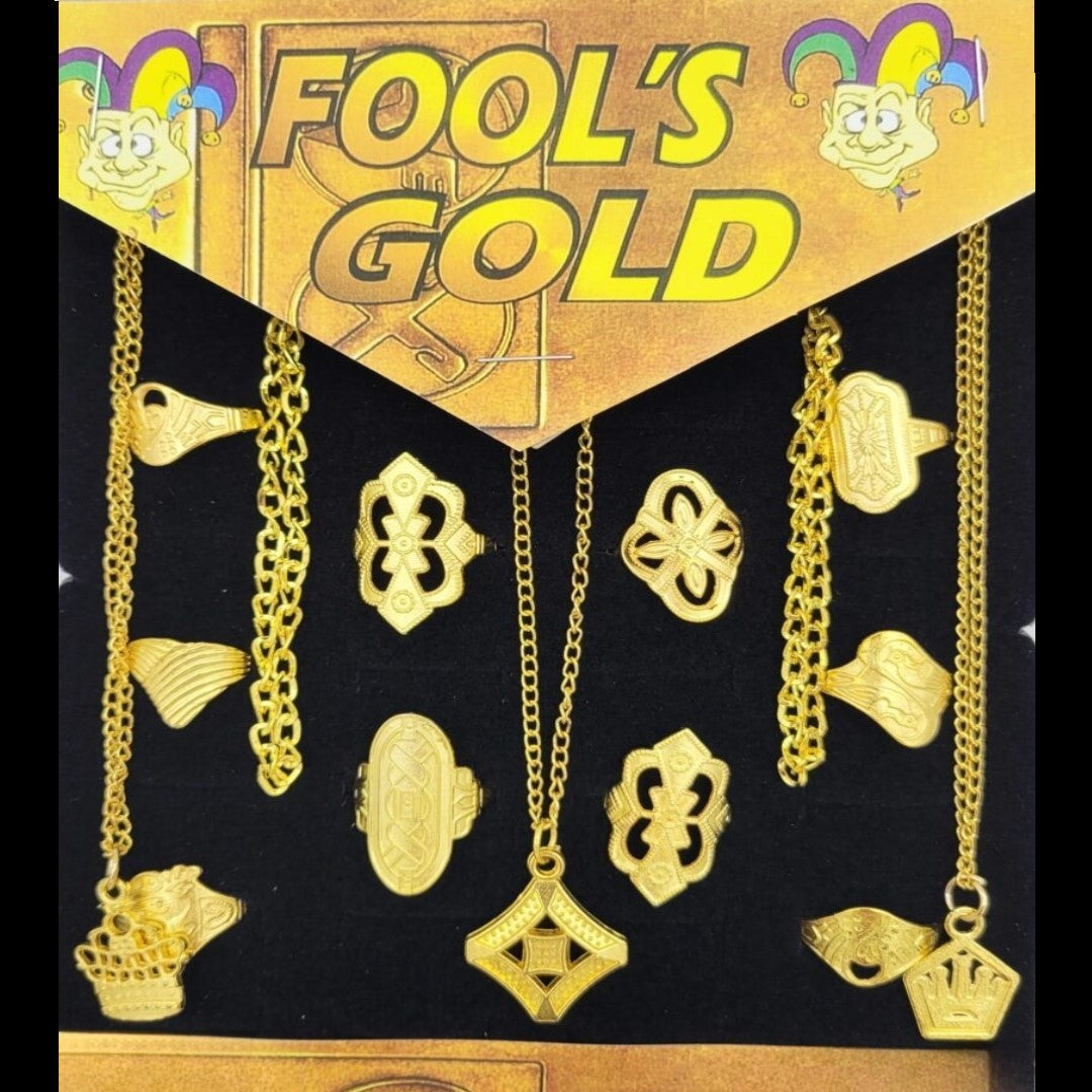 black display card for Fool's Gold